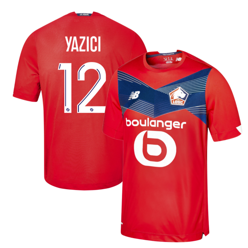 LOSC Lille Home Kit Soccer Jersey YAZICI #12 2020/21